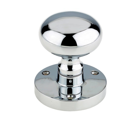 ZOO HARDWARE CONTRACT MUSHROOM MORTICE DOOR KNOBS POLISHED CHROME - ZCB35CP (SOLD IN PAIRS)