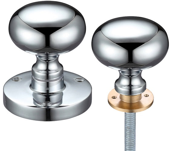ZOO HARDWARE CONTRACT MUSHROOM RIM DOOR KNOBS POLISHED CHROME - ZCB35RCP (SOLD IN PAIRS)