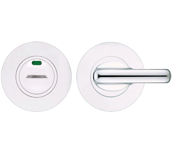 ZOO HARDWARE ZGS DISABLED BATHROOM TURN & RELEASE WITH INDICATOR, POLISHED STAINLESS STEEL - ZCS006IPS