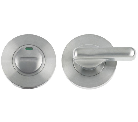 ZOO HARDWARE ZGS DISABLED BATHROOM TURN & RELEASE WITH INDICATOR, SATIN STAINLESS STEEL - ZCS006ISS