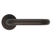 ZOO HARDWARE ZCS ARCHITECTURAL RTD LEVER ON ROUND ROSE  POWDER COATED BLACK - ZCS030LL‑PCB (SOLD IN PAIRS)