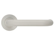 ZOO HARDWARE ZCS ARCHITECTURAL RTD LIFT TO LOCK DIN LEVER ON ROUND ROSE  POWDER COATED WHITE - ZCS030LL‑PCW (SOLD IN PAIRS)