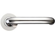 ZOO HARDWARE ZCS ARCHITECTURAL RTD LEVER ON ROUND ROSE POLISHED STAINLESS STEEL - ZCS030PS (SOLD IN PAIRS)
