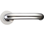 ZOO HARDWARE ZCS ARCHITECTURAL RTD LEVER ON ROUND ROSE POLISHED STAINLESS STEEL – ZCS080PS (SOLD IN PAIRS)
