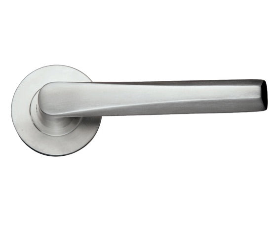 ZOO HARDWARE ZCS ARCHITECTURAL DESIGNER LEVER ON ROUND ROSE SATIN STAINLESS STEEL – ZCS170SS (SOLD IN PAIRS)