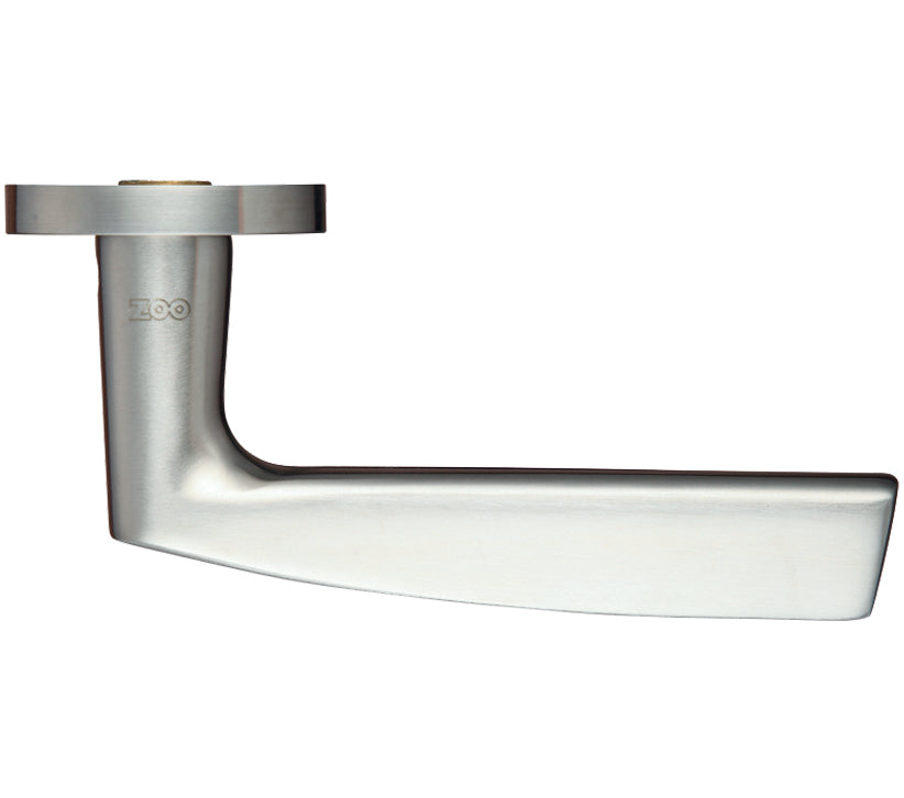 ZOO HARDWARE ZCS ARCHITECTURAL DESIGNER LEVER ON ROUND ROSE SATIN STAINLESS STEEL – ZCS170SS (SOLD IN PAIRS)