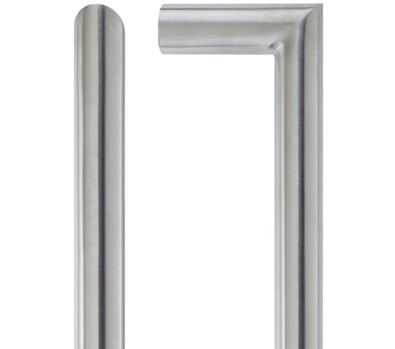 ZOO HARDWARE ZCS2M CONTRACT MITRED PULL HANDLES (19MM BAR DIAMETER), SATIN STAINLESS STEEL - ZCS2M150BS