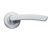 ZOO HARDWARE STANZA SANTIAGO CONTRACT LEVER ON ROUND ROSE  SATIN CHROME - ZCZ020SC (SOLD IN PAIRS)