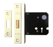 ZOO HARDWARE 3 LEVER CONTRACT DEAD LOCK (64MM OR 76MM) - ELECTRO BRASS