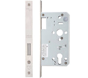 ZOO HARDWARE VIER 72MM C/C DIN SINGLE THROW DEAD LOCK (SQUARE OR RADIUS PROFILE) - SATIN STAINLESS STEEL