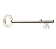 ZOO HARDWARE LONDON FIRE BRIGADE MORTICE DEAD LOCK KEY, SATIN STAINLESS STEEL - ZFB1K