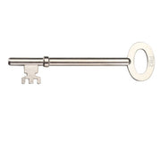 ZOO HARDWARE LONDON FIRE BRIGADE MORTICE DEAD LOCK KEY, SATIN STAINLESS STEEL - ZFB2K