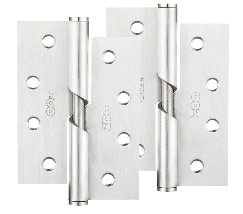 ZOO HARDWARE 4 INCH GRADE 201 RISING BUTT HINGE, SATIN STAINLESS STEEL - (SOLD IN PAIRS)