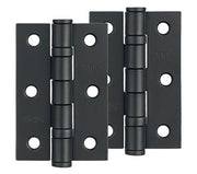 ZOO HARDWARE 3 INCH STEEL BALL BEARING DOOR HINGES, POWDER COATED BLACK - ZHS32PCB (SOLD IN PAIRS)
