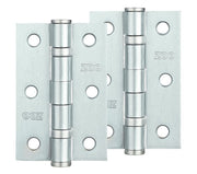 ZOO HARDWARE 3 INCH STEEL BALL BEARING DOOR HINGES, SATIN CHROME - ZHS32SC (SOLD IN PAIRS)