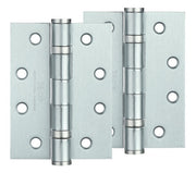 ZOO HARDWARE 4 INCH STEEL BALL BEARING DOOR HINGES, SATIN CHROME - ZHS43SC (SOLD IN PAIRS)