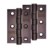 ZOO HARDWARE 3 INCH GRADE 201 HINGE, ETNA BRONZE - ZHSS232-FD-ETB (SOLD IN PAIRS)