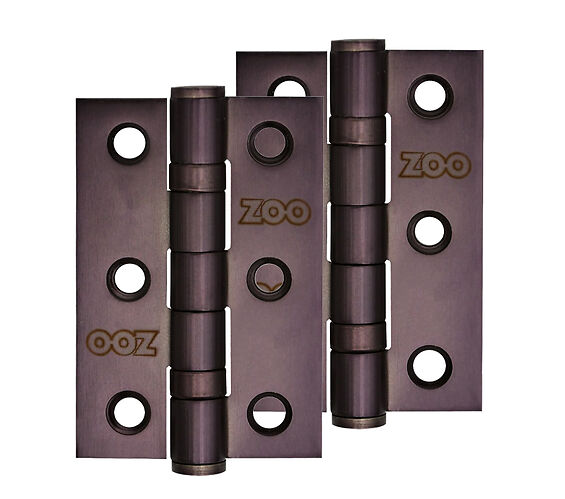 ZOO HARDWARE 3 INCH GRADE 201 HINGE, ETNA BRONZE - ZHSS232-FD-ETB (SOLD IN PAIRS)