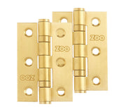 ZOO HARDWARE 3 INCH GRADE 201 HINGE, FAVO SATIN BRASS - ZHSS232-FD-FSB (SOLD IN PAIRS)