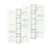 ZOO HARDWARE 3 INCH GRADE 201 HINGE, POWDER COATED WHITE - ZHSS232-FD-PCW (SOLD IN PAIRS)