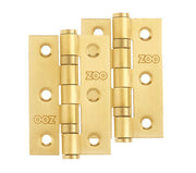 ZOO HARDWARE 3 INCH GRADE 201 HINGE, PVD SATIN BRASS - ZHSS232-FD-PVDSB (SOLD IN PAIRS)