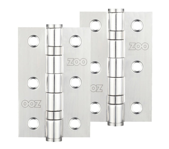 ZOO HARDWARE 3 INCH GRADE 201 HINGE, POLISHED STAINLESS STEEL - ZHSS232-FD-PSS (SOLD IN PAIRS)