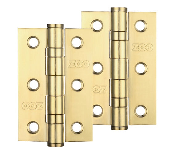 ZOO HARDWARE 3 INCH GRADE 201 HINGE, PVD STAINLESS BRASS - ZHSS232-FD-PVDPB (SOLD IN PAIRS)