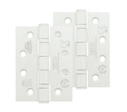 ZOO HARDWARE 4 INCH GRADE 13 BALL BEARING HINGE, POWDER COATED WHITE - (SOLD IN PAIRS)