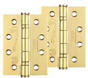 ZOO HARDWARE 4 INCH GRADE 13 BALL BEARING HINGE, PVD STAINLESS BRASS - (SOLD IN PAIRS)