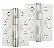 ZOO HARDWARE 4 INCH GRADE 13 BALL BEARING HINGE, SATIN STAINLESS STEEL - (SOLD IN PAIRS)