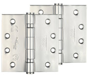 ZOO HARDWARE 4 INCH GRADE 13 BALL BEARING HINGE, POLISHED STAINLESS STEEL - ZHSS244P (SOLD IN PAIRS)