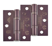 ZOO HARDWARE 3 INCH GRADE 11 (SQUARE OR RADIUS EDGE) BALL BEARING HINGE, ETNA BRONZE - (SOLD IN PAIRS)