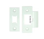 ZOO HARDWARE FACE PLATE AND STRIKE PLATE ACCESSORY PACK, POWDER COATED WHITE - ZLAP01-PCW