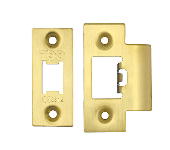 ZOO HARDWARE FACE PLATE AND STRIKE PLATE ACCESSORY PACK, PVD SATIN BRASS - ZLAP01-PVDSB