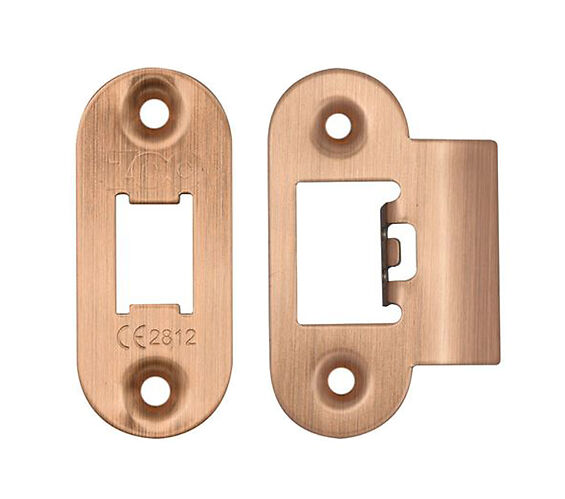 ZOO HARDWARE RADIUS EDGE FACE PLATE AND STRIKE PLATE ACCESSORY PACK, TUSCAN ROSE GOLD - ZLAP01R-TRG