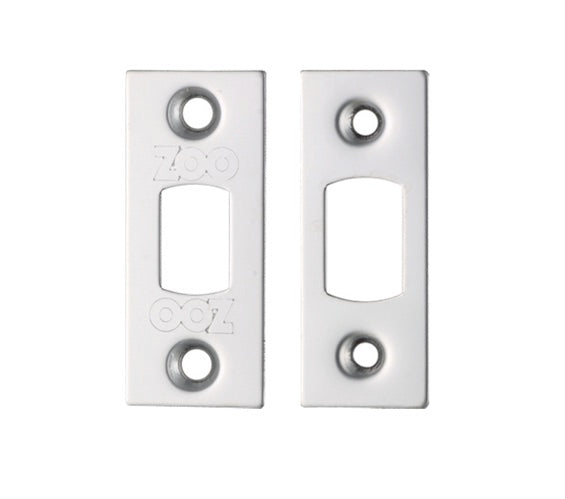 ZOO HARDWARE FACE PLATE AND STRIKE PLATE ACCESSORY PACK, POLISHED STAINLESS STEEL - ZLAP02PSS