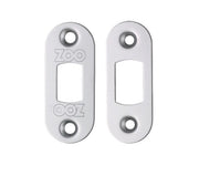 ZOO HARDWARE RADIUS FACE PLATE AND STRIKE PLATE ACCESSORY PACK, POLISHED STAINLESS STEEL - ZLAP02RPSS