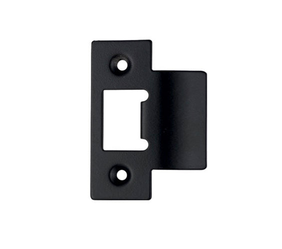 Zoo Hardware Spare Extended Tongue Strike Plate Accessory, Powder Coated Black - ZLAP06PCB
