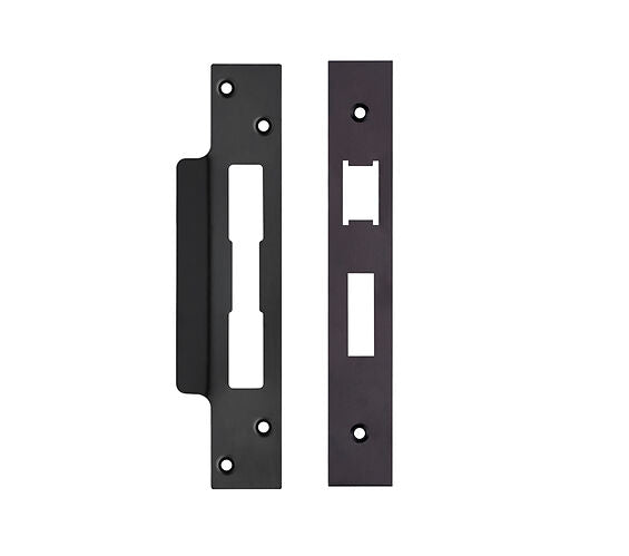 ZOO HARDWARE FACE PLATE AND STRIKE PLATE ACCESSORY PACK, POWDER COATED BLACK - ZLAP10BPCB