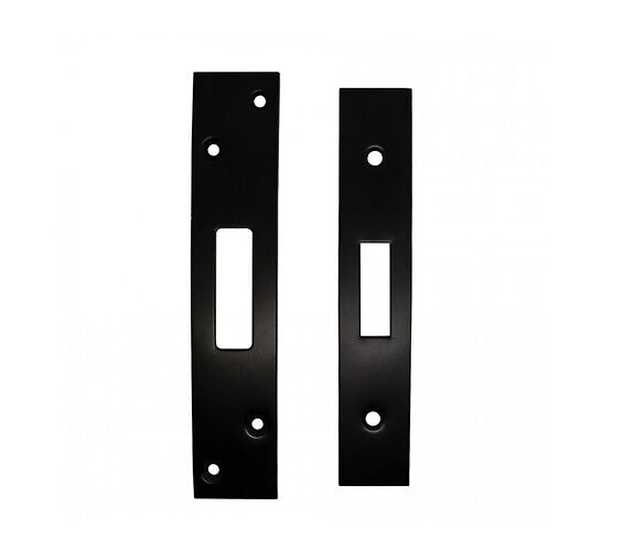 ZOO HARDWARE FACE PLATE AND STRIKE PLATE ACCESSORY PACK, POWDER COATED BLACK - ZLAP11BPCB