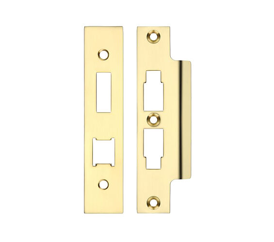 ZOO HARDWARE FACE PLATE AND STRIKE PLATE ACCESSORY PACK FOR HORIZONTAL LOCK, POLISHED BRASS UNLACQUERED - ZLAP16BPBUL