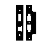 ZOO HARDWARE FACE PLATE AND STRIKE PLATE ACCESSORY PACK FOR HORIZONTAL LOCK, POWDER COATED BLACK - ZLAP16BPCB