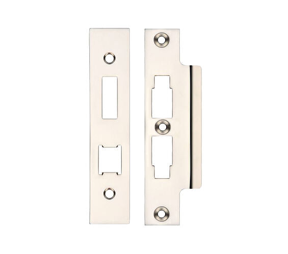 ZOO HARDWARE FACE PLATE AND STRIKE PLATE ACCESSORY PACK FOR HORIZONTAL LOCK, POLISHED NICKEL - ZLAP16BPN