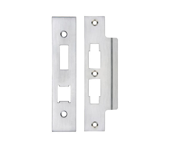 ZOO HARDWARE FACE PLATE AND STRIKE PLATE ACCESSORY PACK FOR HORIZONTAL LOCK, SATIN CHROME - ZLAP16BSC