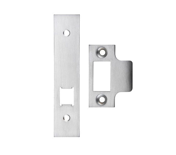 ZOO HARDWARE FACE PLATE AND STRIKE PLATE ACCESSORY PACK FOR HORIZONTAL LATCH, SATIN CHROME - ZLAP17BSC