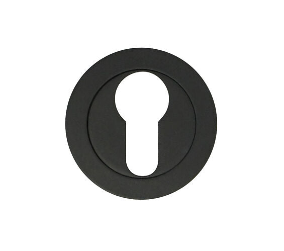 ZOO HARDWARE STANZA CONTRACT EURO PROFILE ESCUTCHEON MATT BLACK - ZPA001-MB (SOLD IN SINGLES)