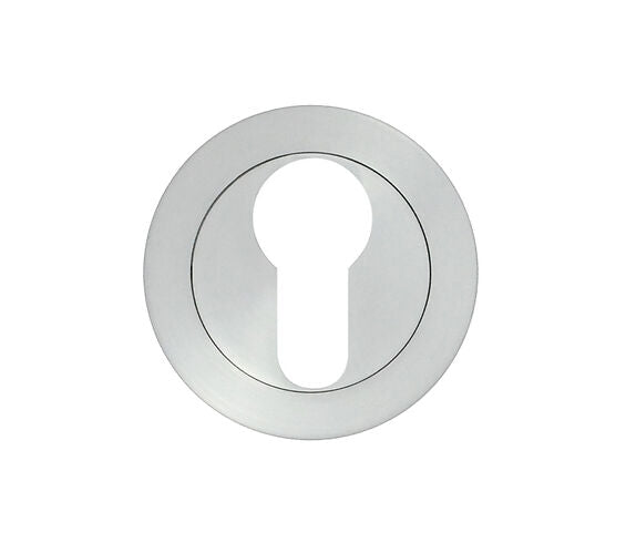 ZOO HARDWARE STANZA CONTRACT RANGE EURO PROFILE ESCUTCHEON SATIN CHROME - ZPA001-SC (SOLD IN SINGLES)