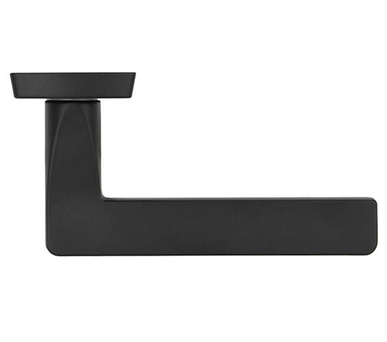 ZOO HARDWARE STANZA LEON CONTRACT RANGE DOOR HANDLES ON BACKPLATE MATT BLACK –  (SOLD IN PAIRS)