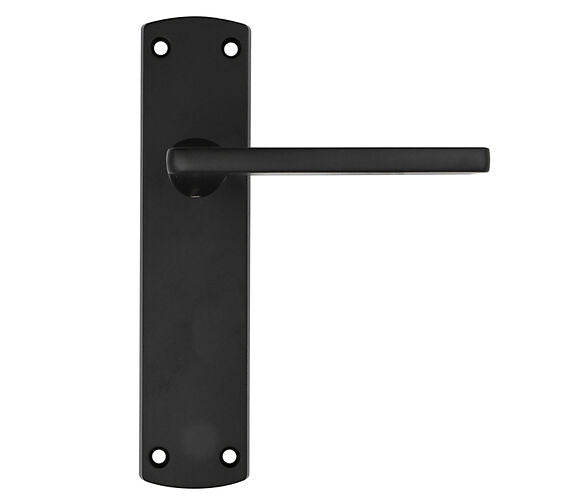 ZOO HARDWARE STANZA LEON CONTRACT RANGE DOOR HANDLES ON BACKPLATE MATT BLACK –  (SOLD IN PAIRS)