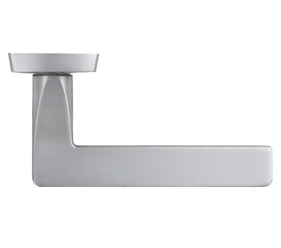 ZOO HARDWARE STANZA LEON CONTRACT RANGE DOOR HANDLES ON BACKPLATE SATIN CHROME –  (SOLD IN PAIRS)